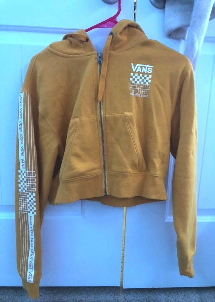 yellow vans cropped hoodie