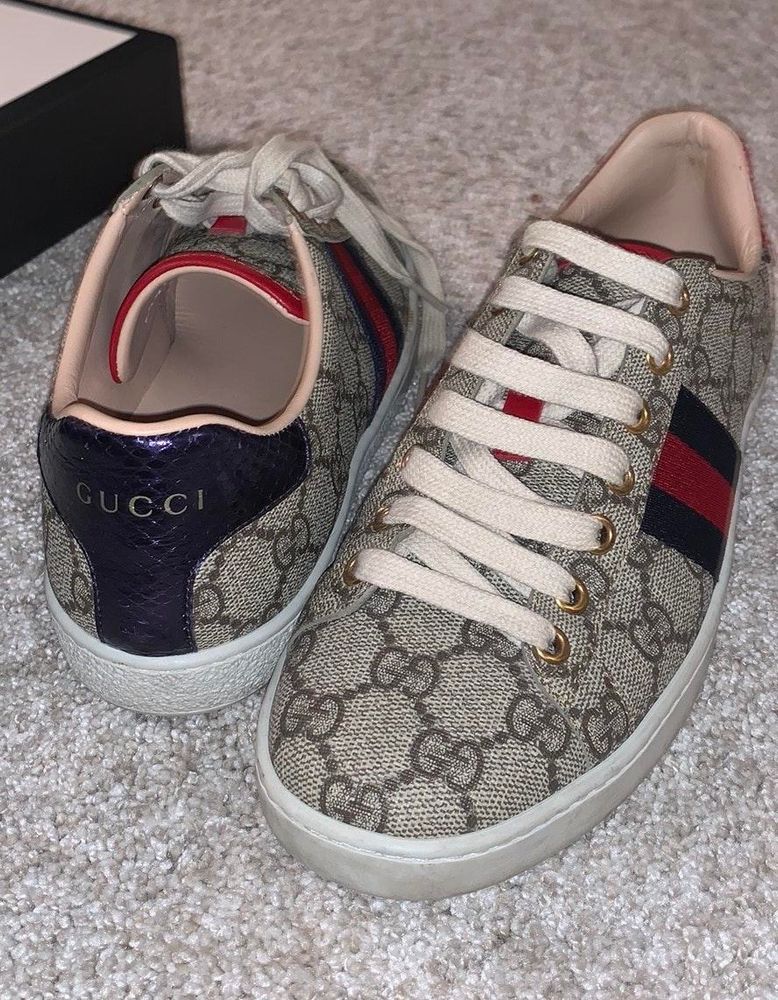 gucci silver tennis shoes