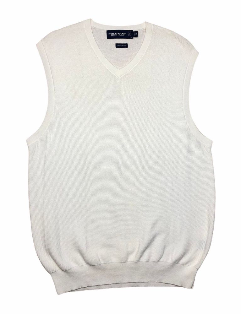 black polo sweater vest