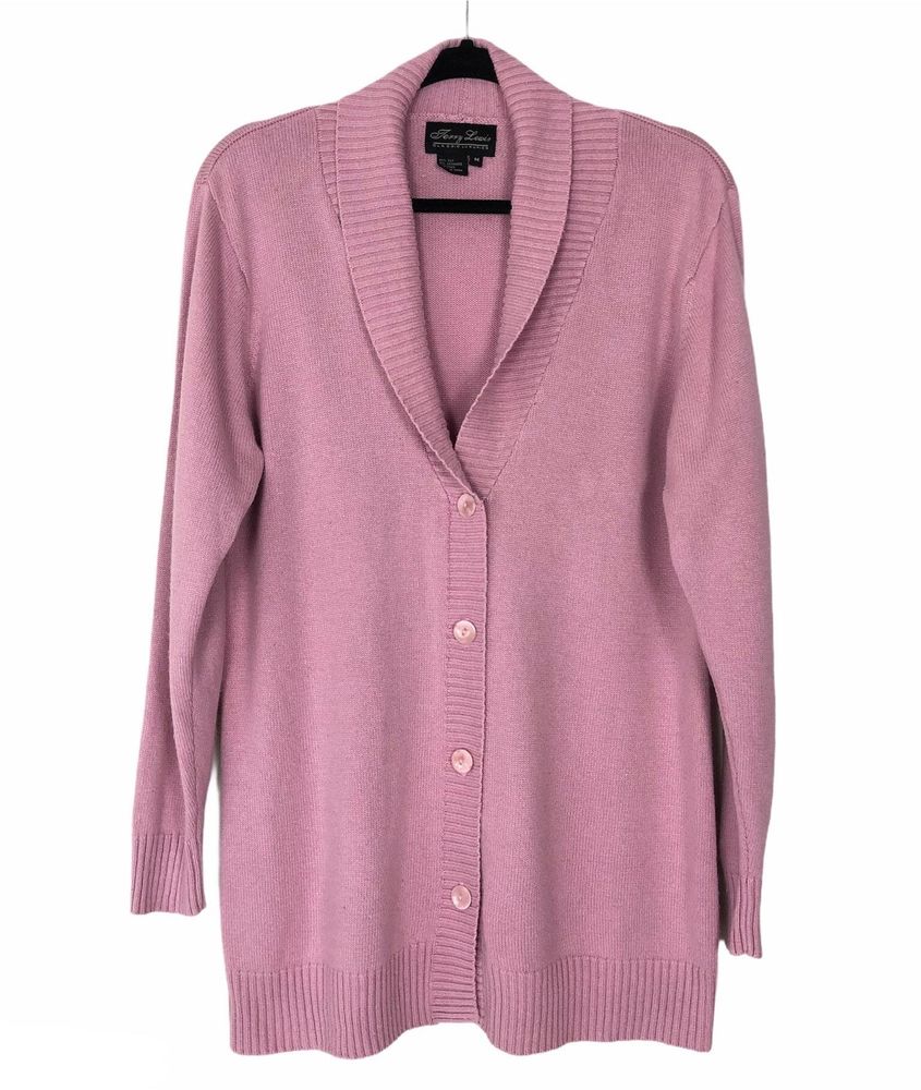 light pink long cardigan sweater