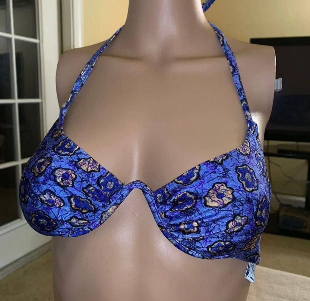 blue push up bikini