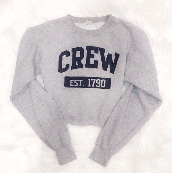 crew est 1790 cropped sweatshirt