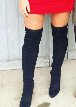 dsw suede knee high boots