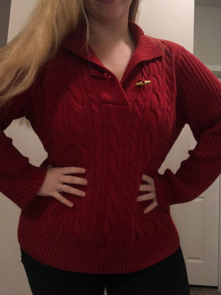 chaps cable knit sweater