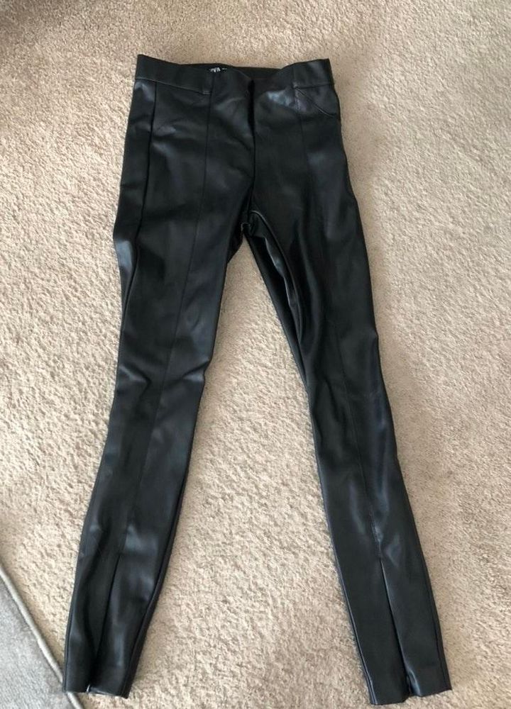 Zara Faux Leather Pants Curtsy