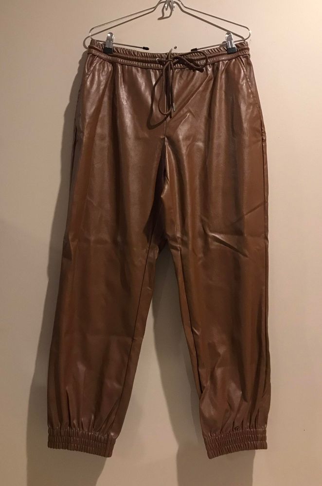 a new day leather joggers