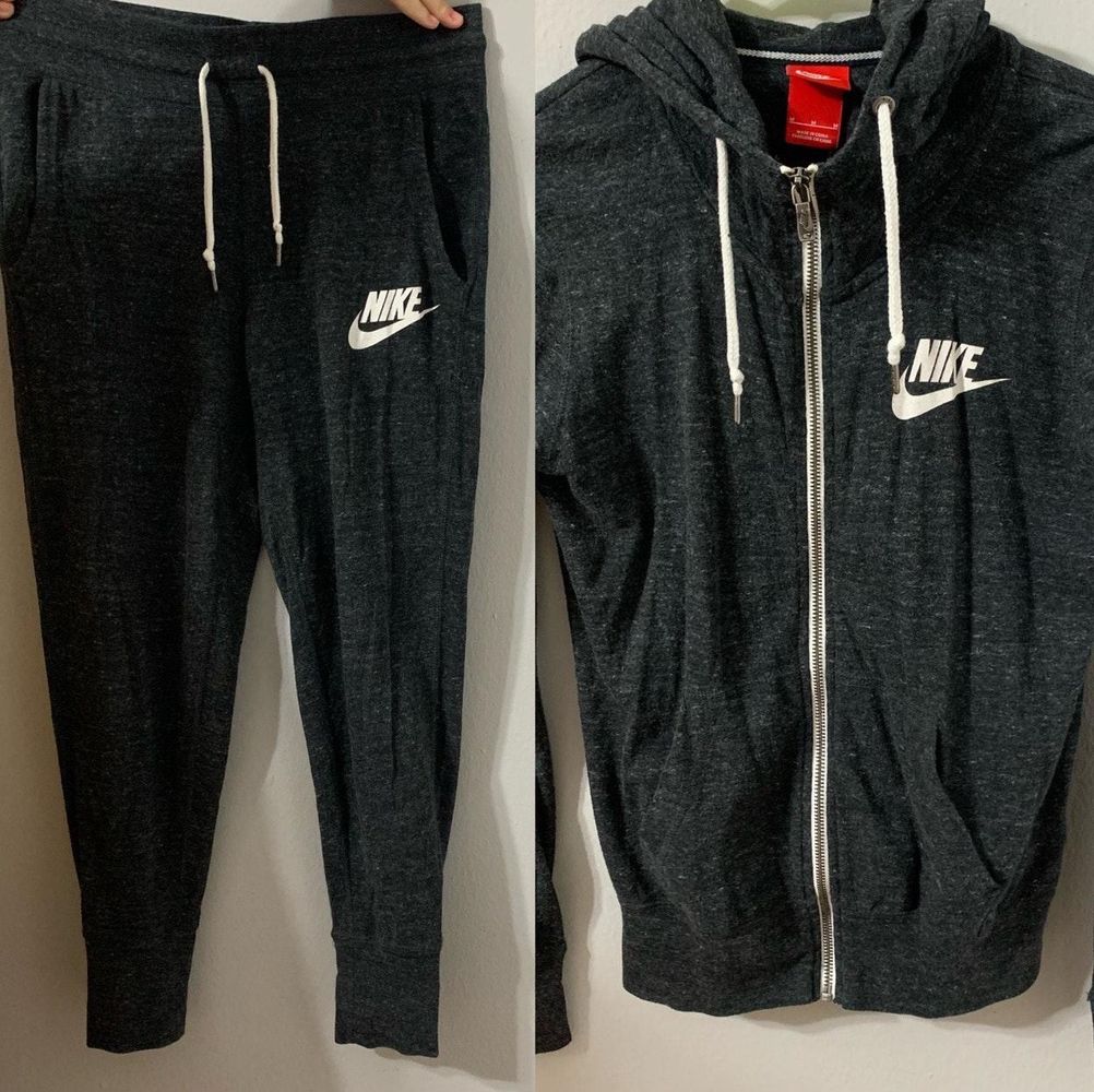 grey nike sweatsuit set
