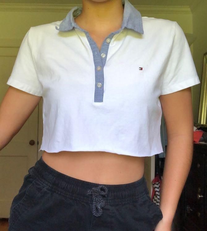 tommy hilfiger crop tee