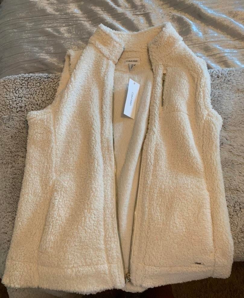 calvin klein fuzzy jacket