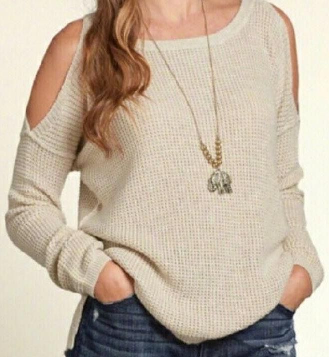 hollister cold shoulder sweater