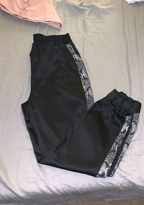zara satin joggers