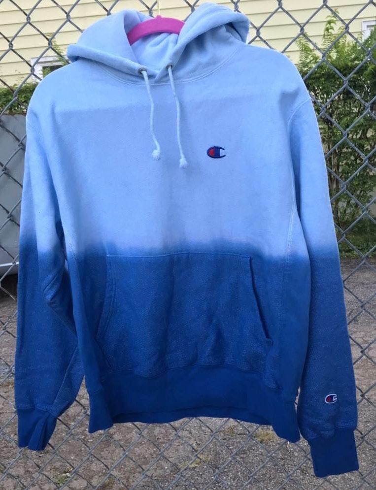 blue ombre champion hoodie