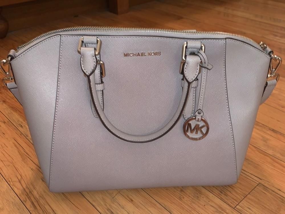 grey mk purse