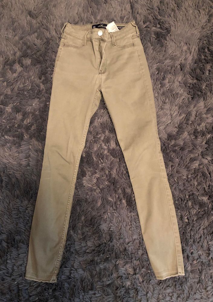 hollister khaki jeggings