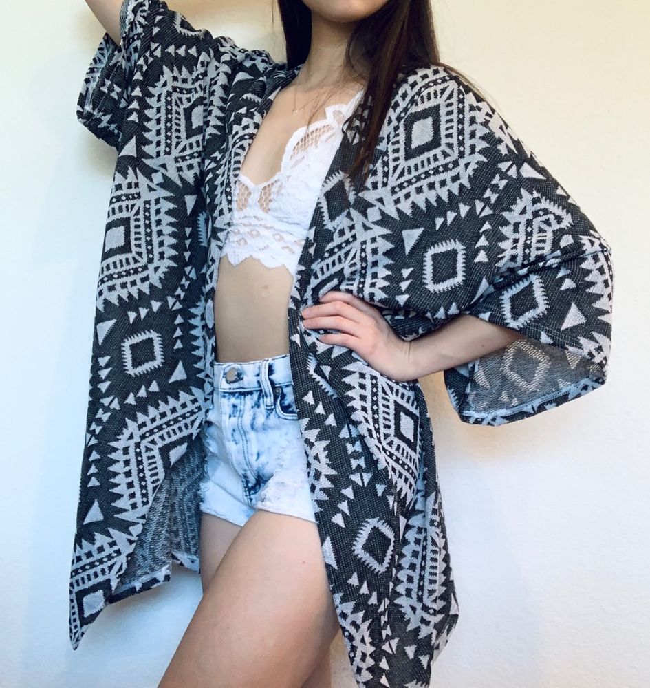 tribal kimono cardigan