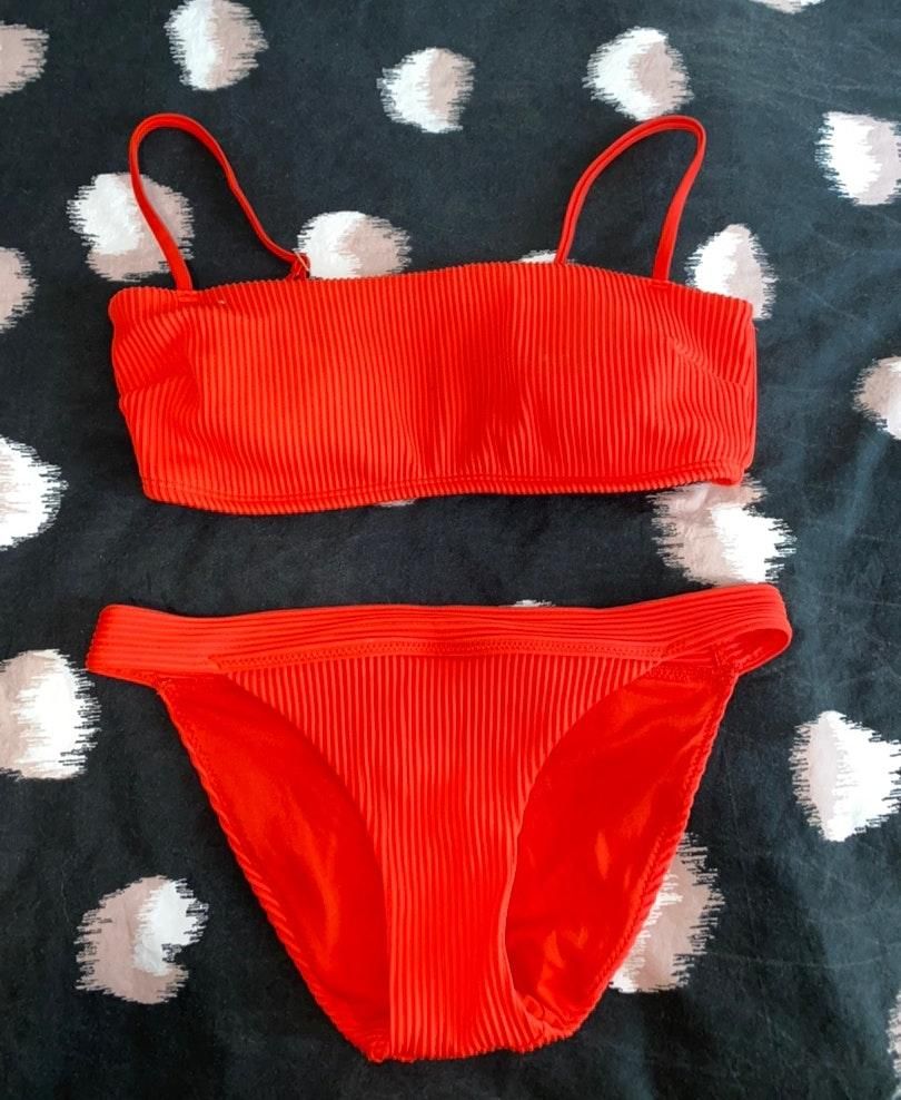 hollister red bikini