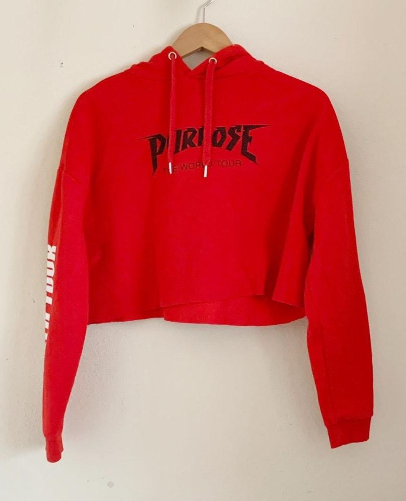purpose tour cropped hoodie