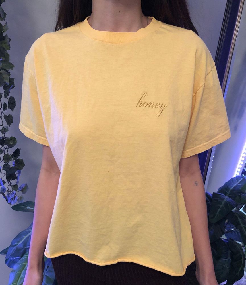 honey crop top yellow