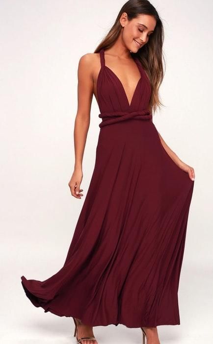 lulu maroon dress