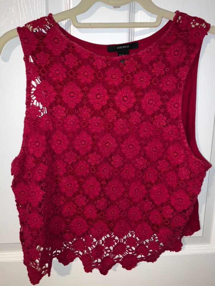forever 21 lace tank top