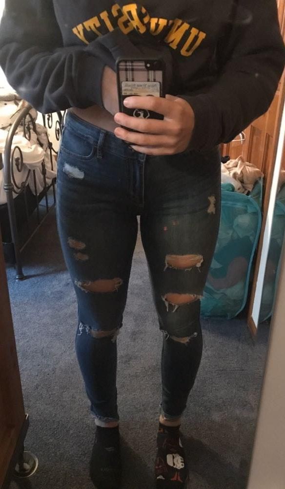 ripped hollister jeans