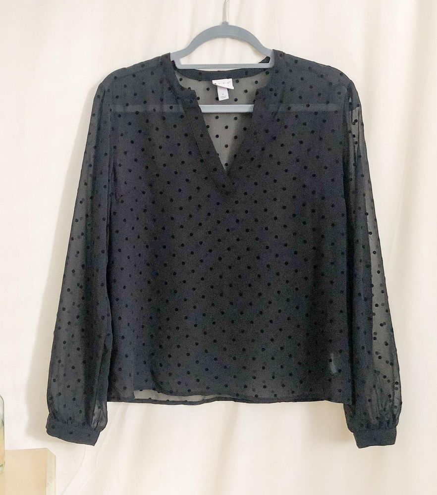 small polka dot blouse