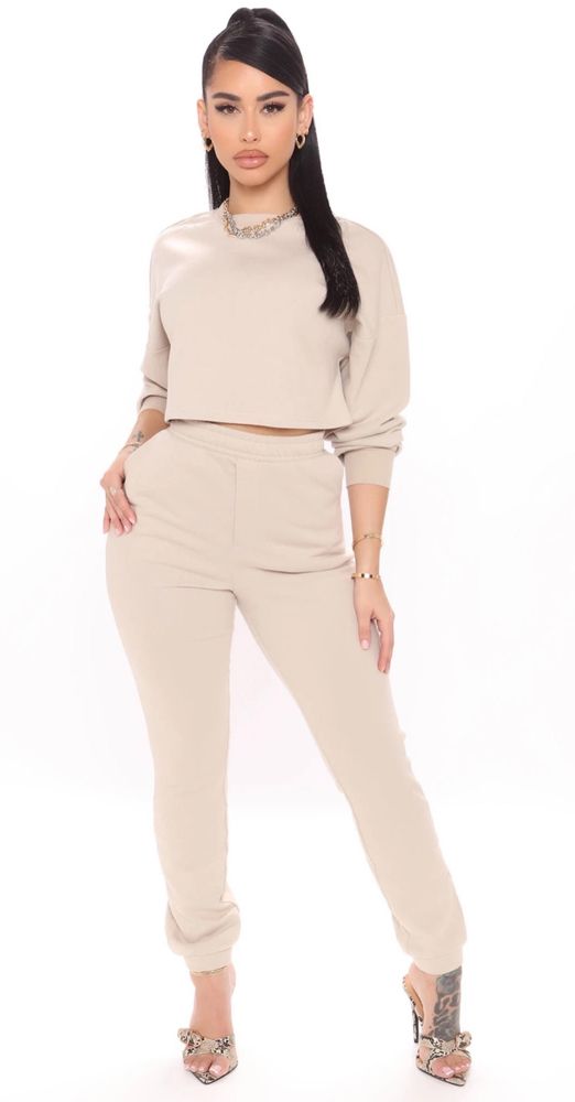 taupe casual jogger