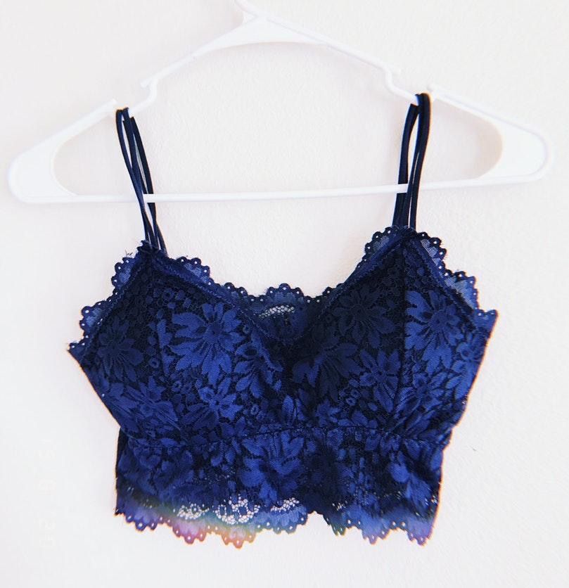 bright blue bralette