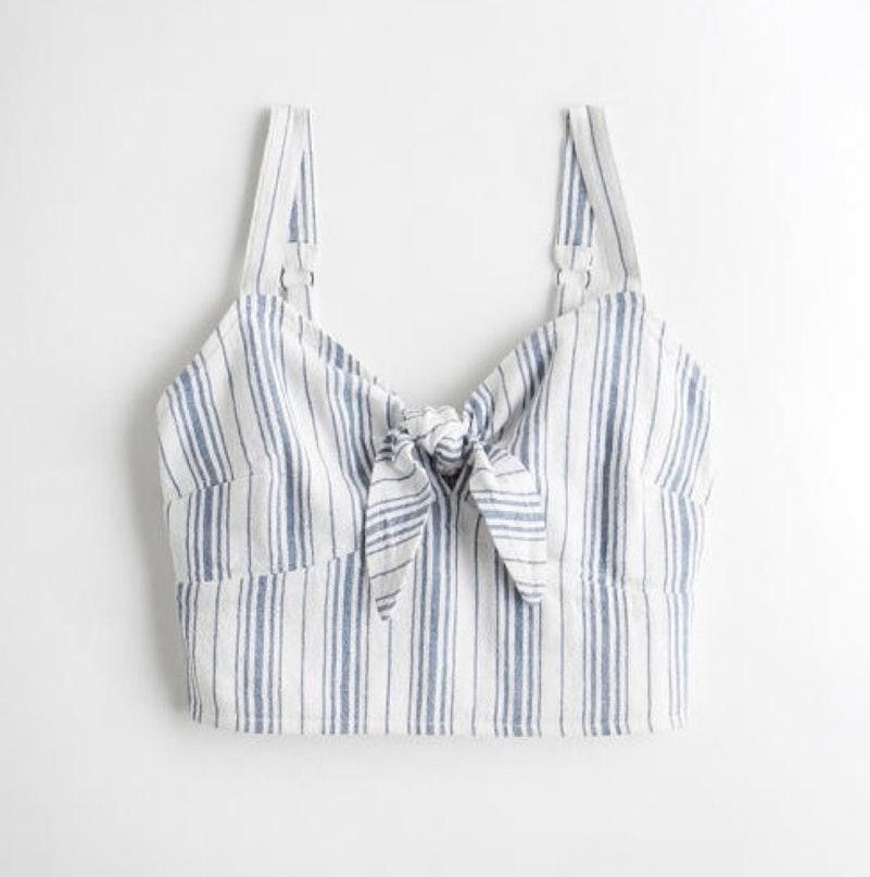 hollister tie front top