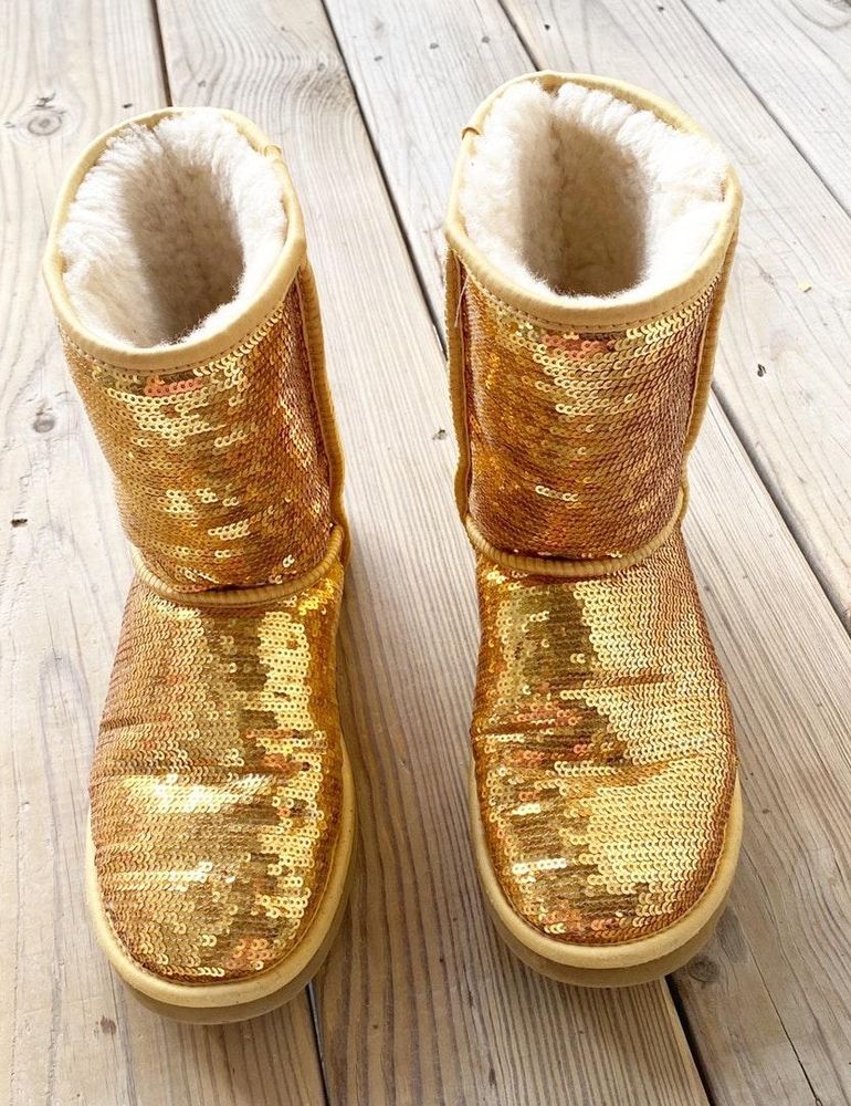 gold glitter ugg boots