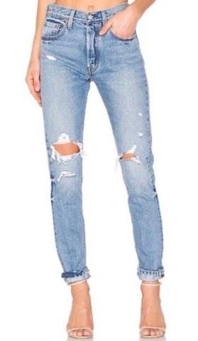 levi's 501 skinny ripped jeans