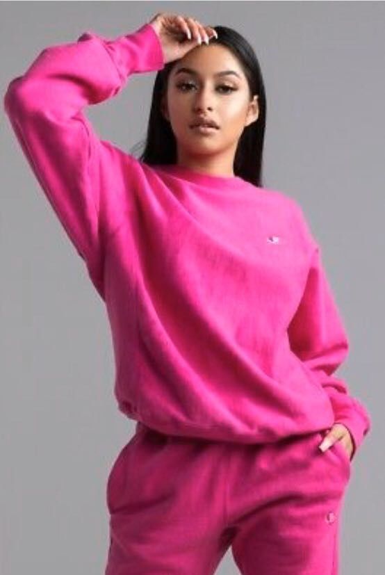 hot pink champion hoodie