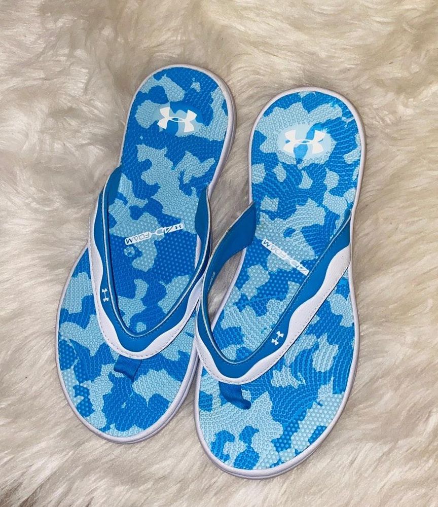 under armour camo flip flops