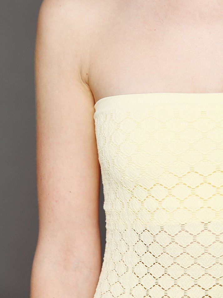 yellow honey tube top