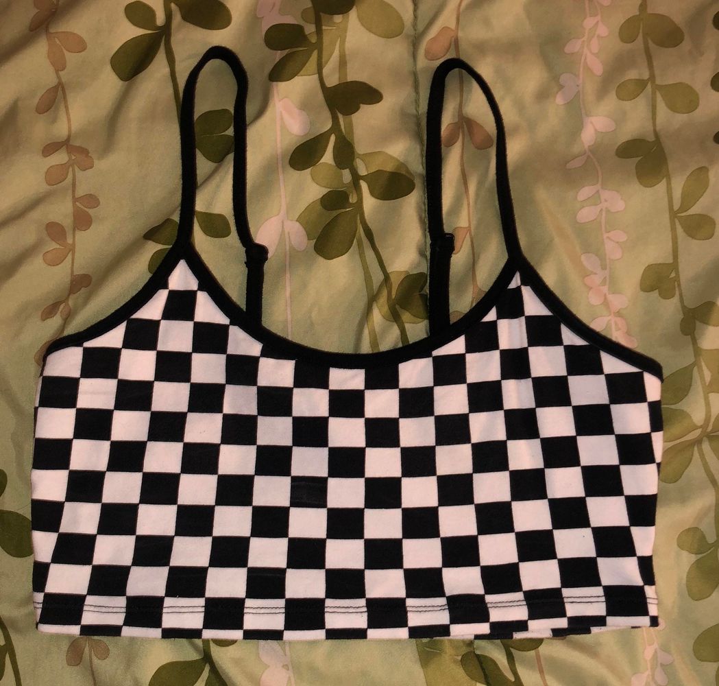 forever 21 checkered crop top