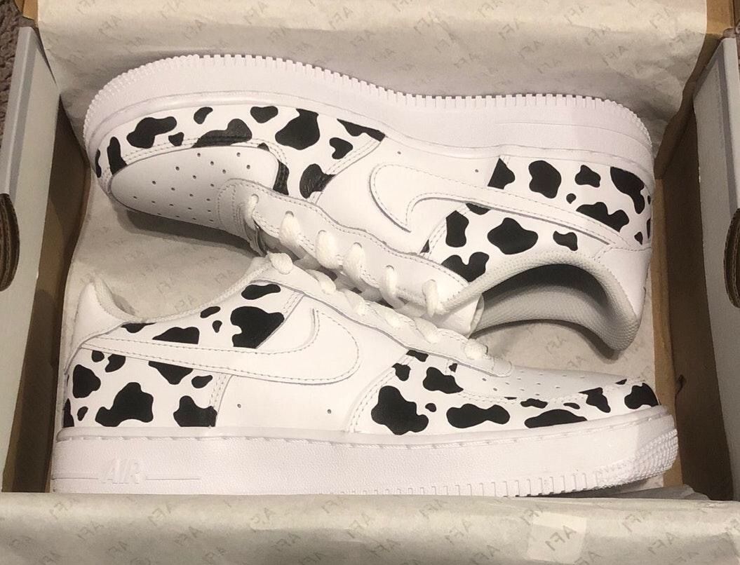 nike air force cow print