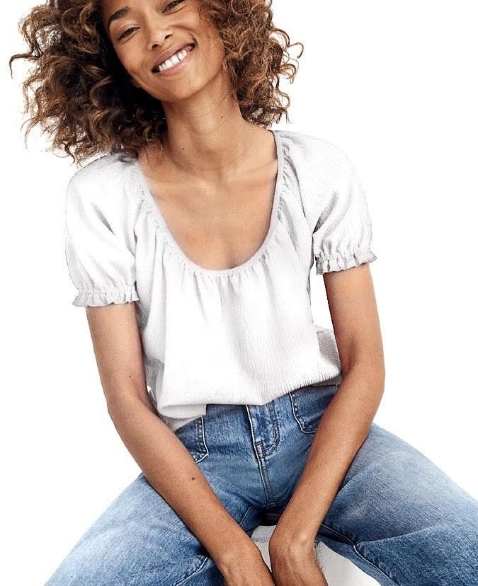 texture & thread peasant top