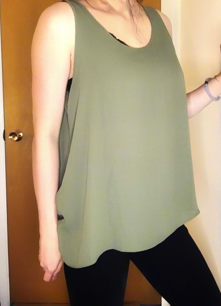 green flowy tank top