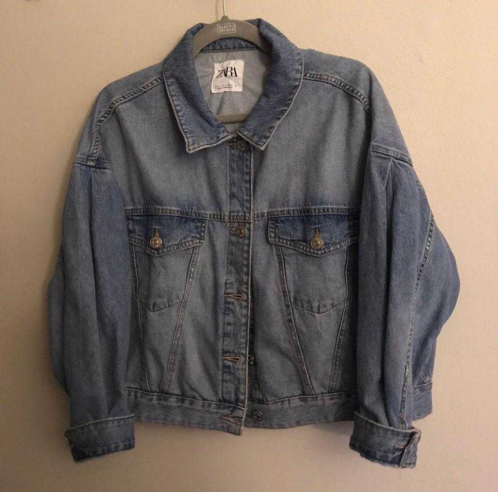 zara puff sleeve jean jacket