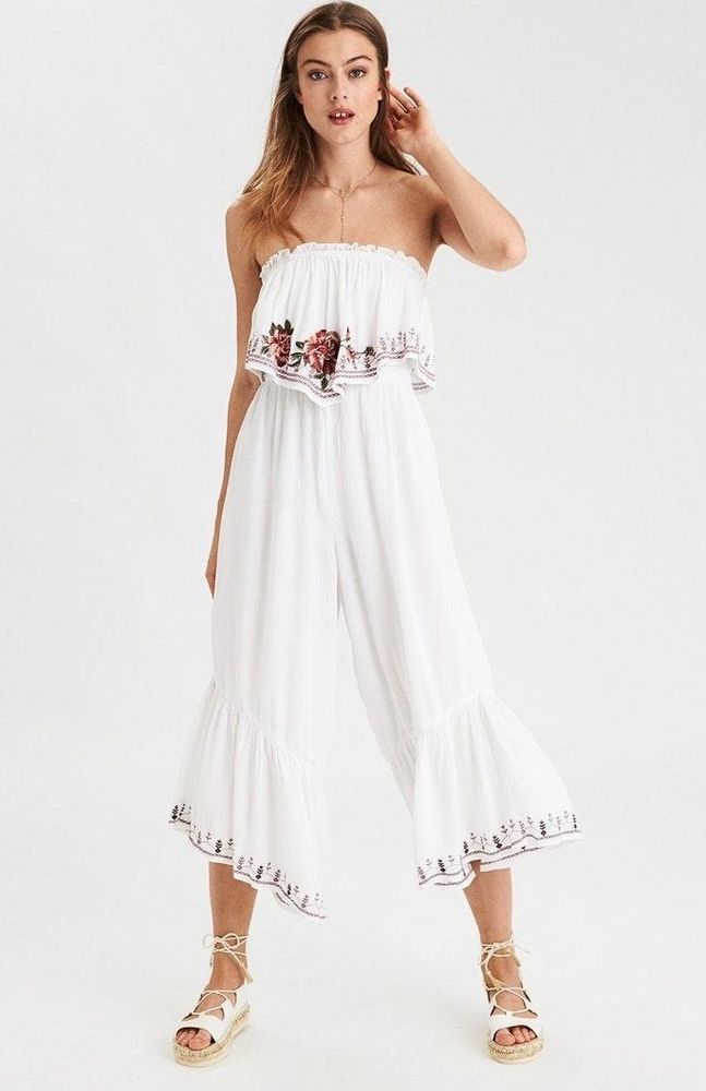ae embroidered tube jumpsuit