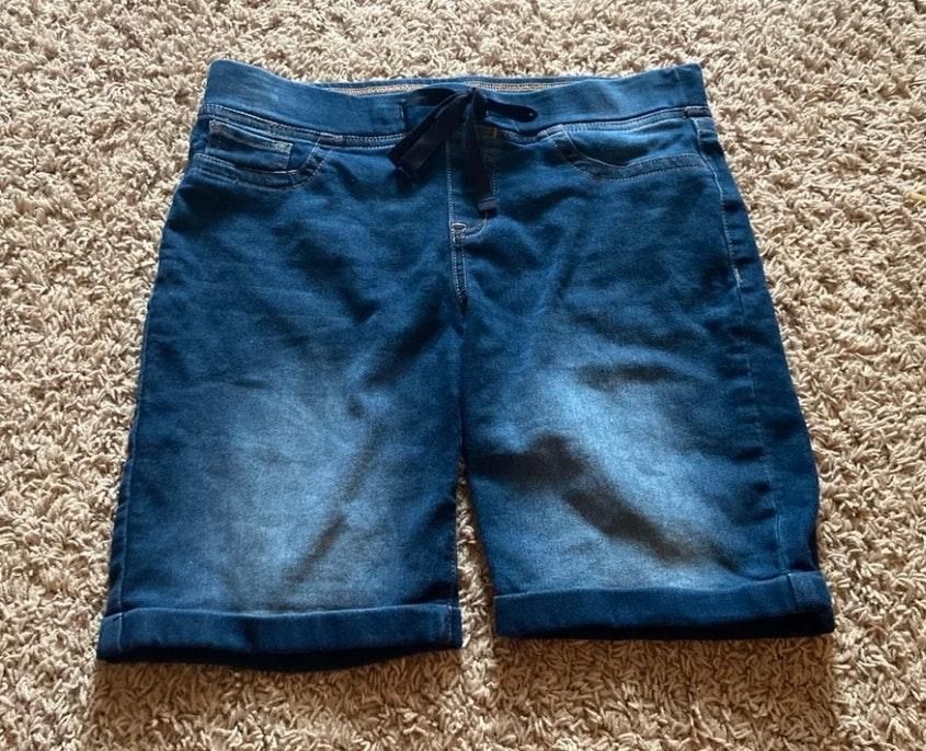 denim jegging shorts