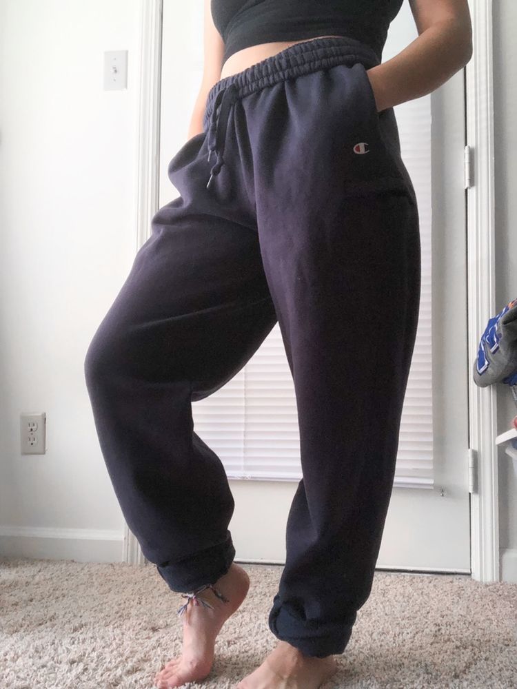 dark blue champion sweatpants