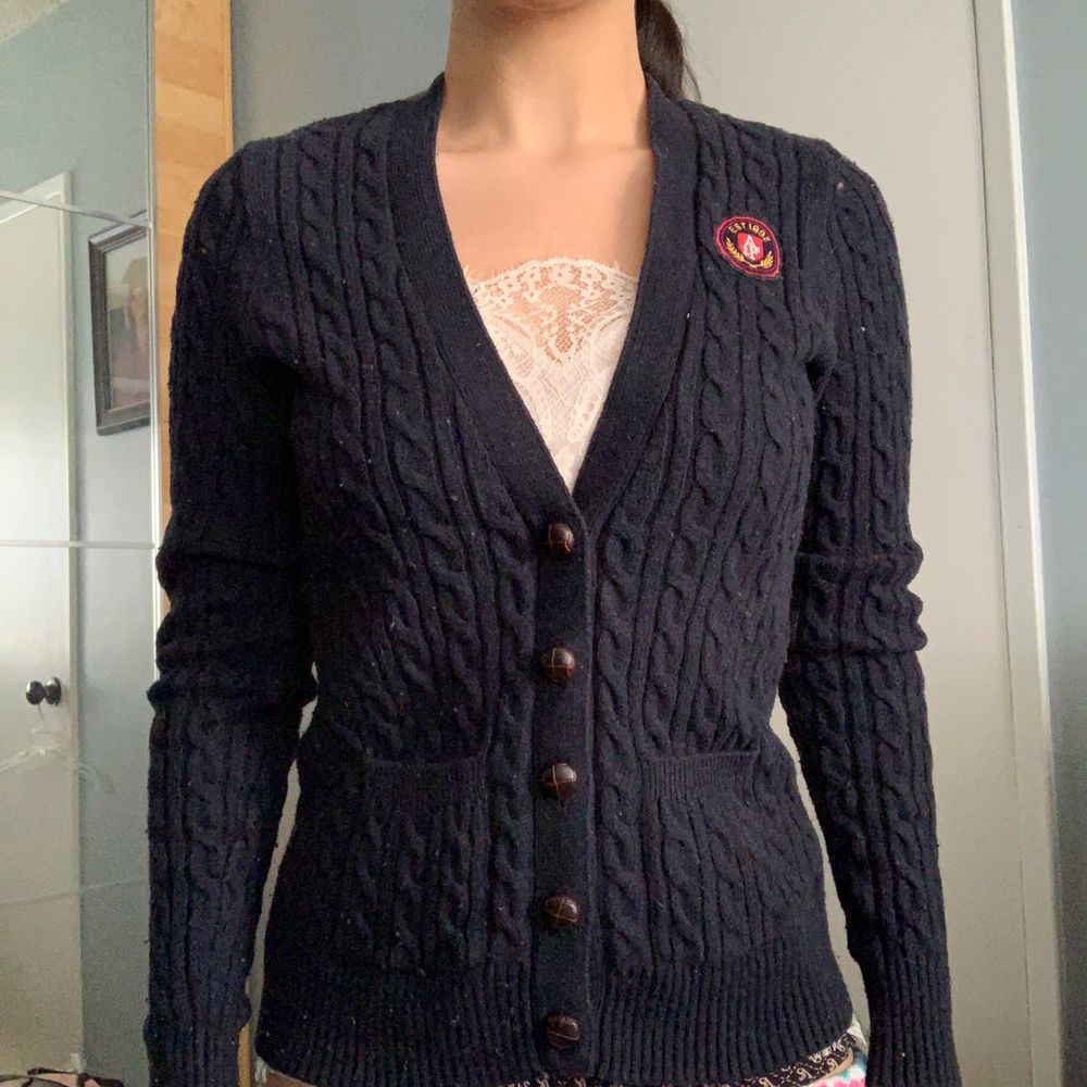 abercrombie cable knit cardigan