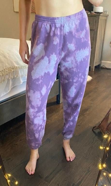 hanes purple sweatpants