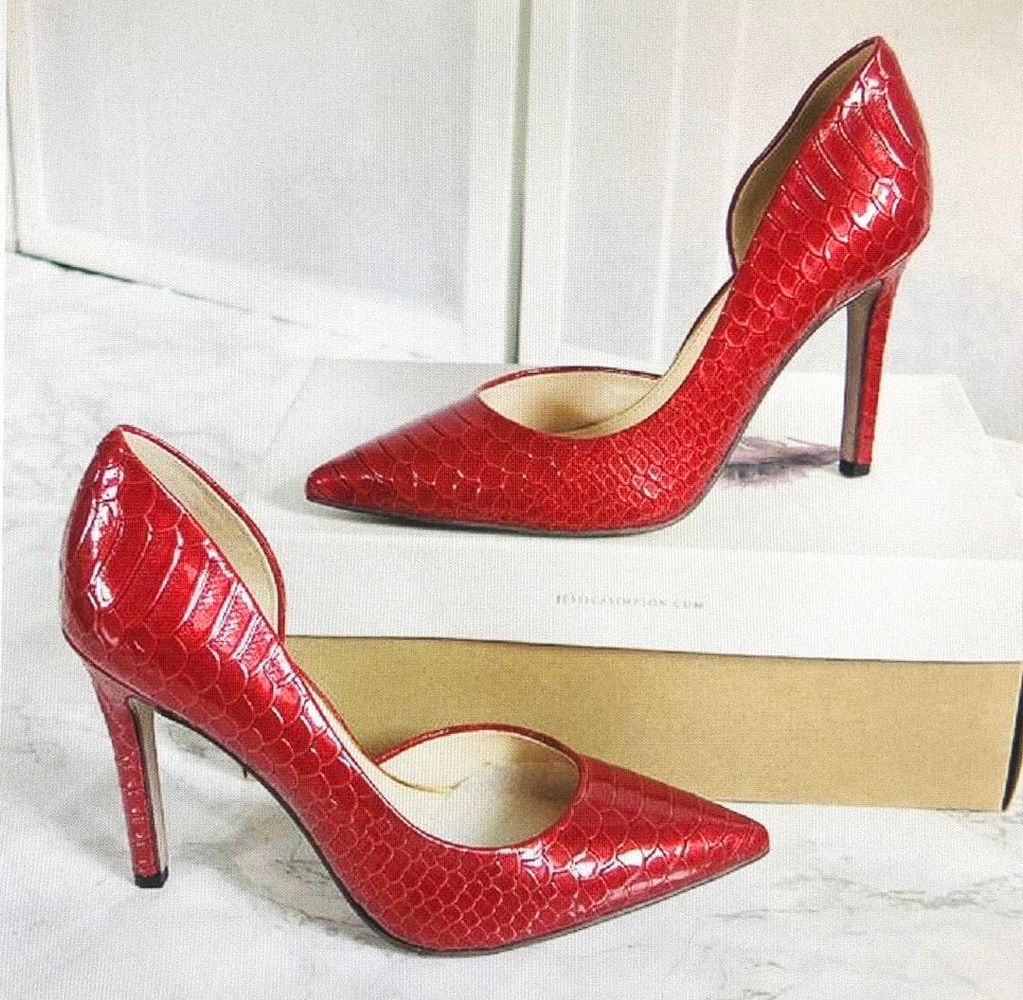 jessica simpson red pumps