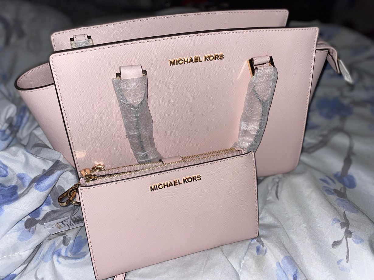 michael kors handbag and wallet set