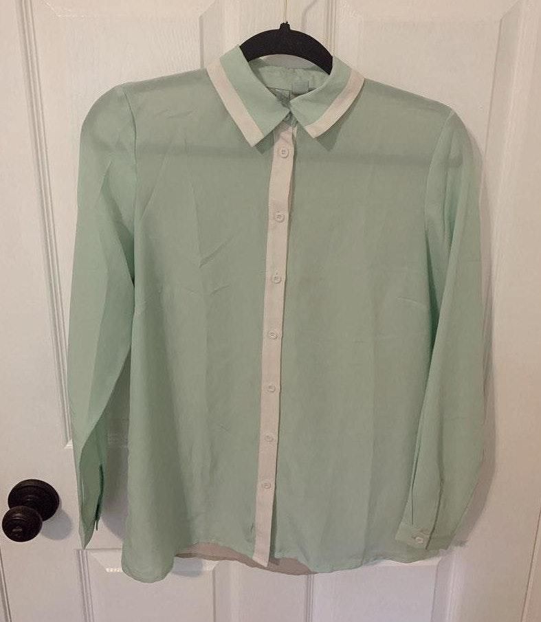 mint green top forever 21
