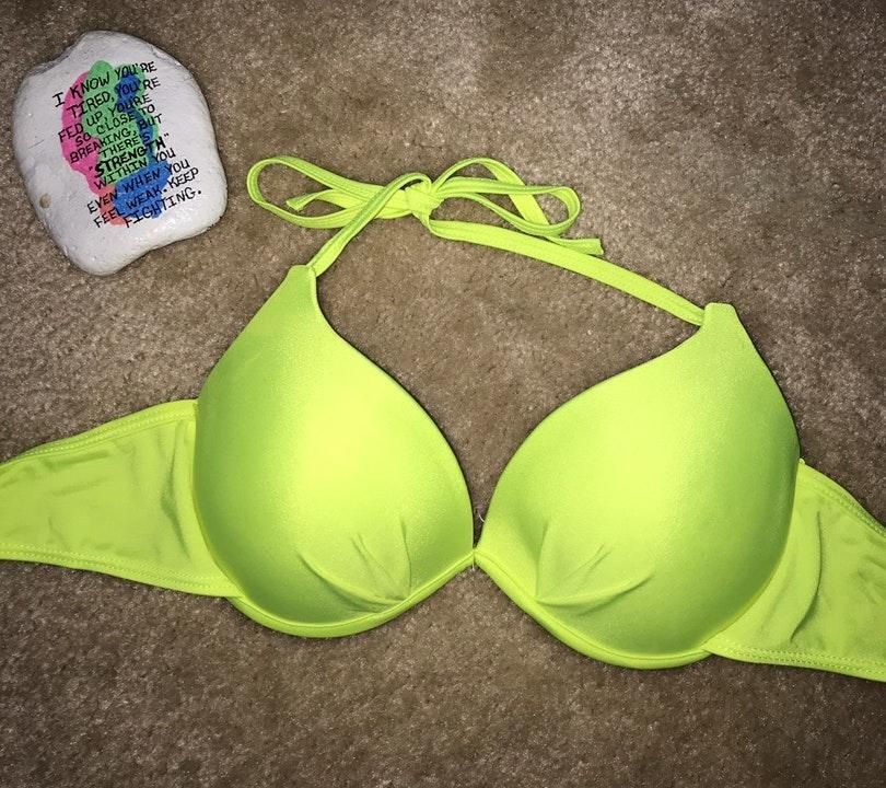 neon yellow swim top