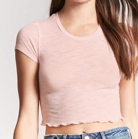 forever 21 pink crop top