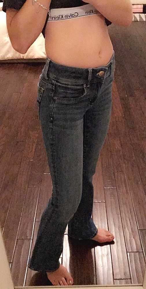 stretchy low rise jeans